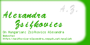 alexandra zsifkovics business card